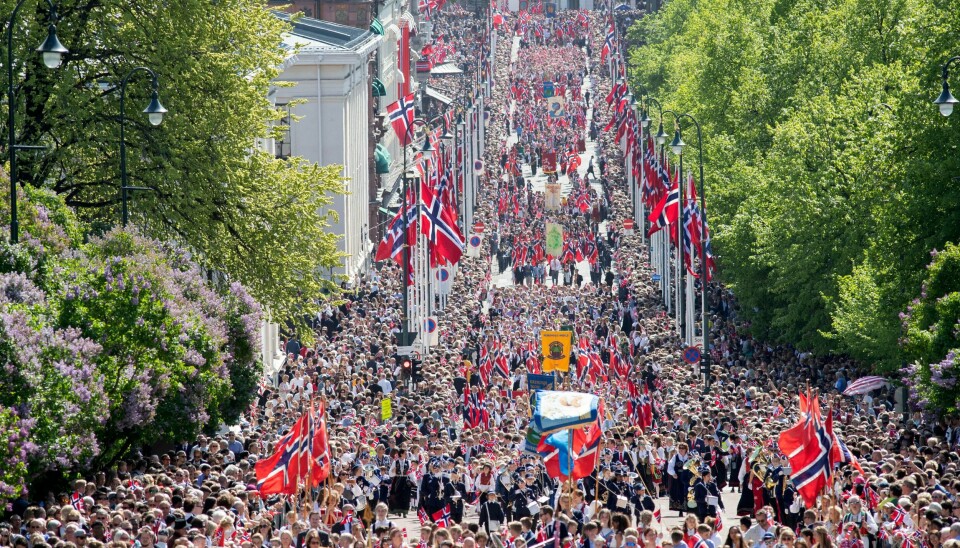 Feiring av 17. mai i Oslo sentrum i 2019.