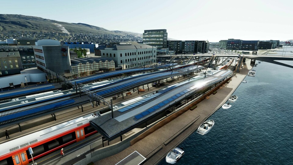 Drammen stasjon skal selvforsyne seg med energi når den er ferdig ombygd i 2024.