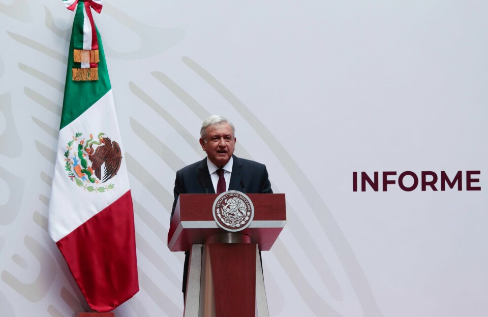 Mexicos president Andres Manuel Lopez Obrador under en pressekonferanse i Mexico den 5.april.