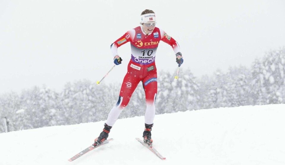 Astrid Uhrenholdt Jacobsen legger op som langrennsløper. Her er hun under prologen i verdenscupen sprint langrenn på Konnerud tidligere i år.