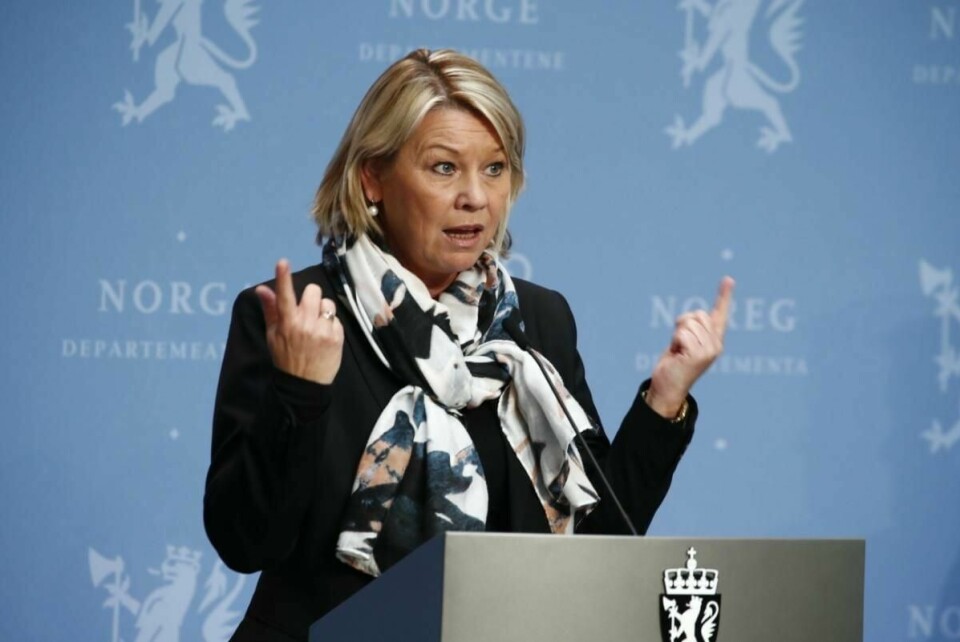 Justis- og beredskapsminister Monica Mæland. Foto: Terje Pedersen / NTB scanpix