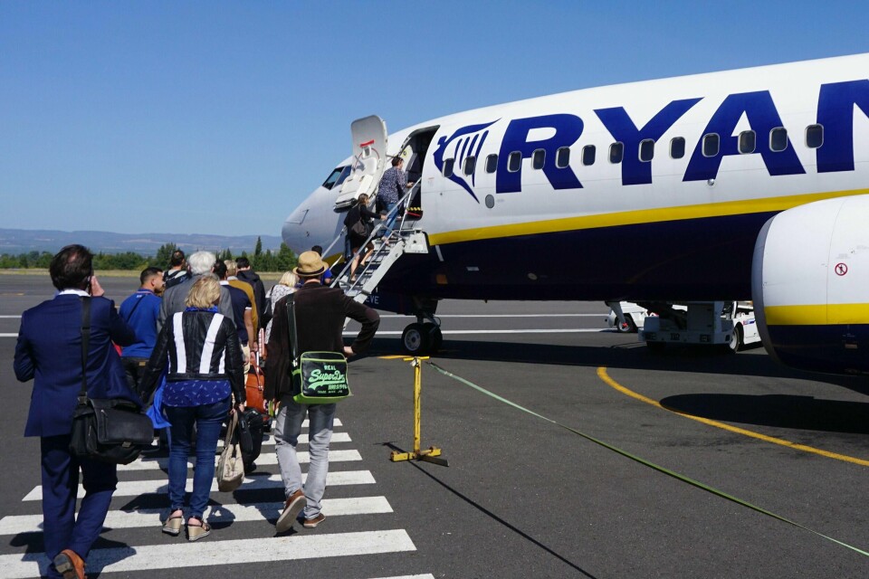 Når naturen kaller om bord på et Ryanair-fly, må man snart be kabinansatte om lov til å gjøre noe med det. Foto: Emmanuel Dunand/AFP/NTB scanpix