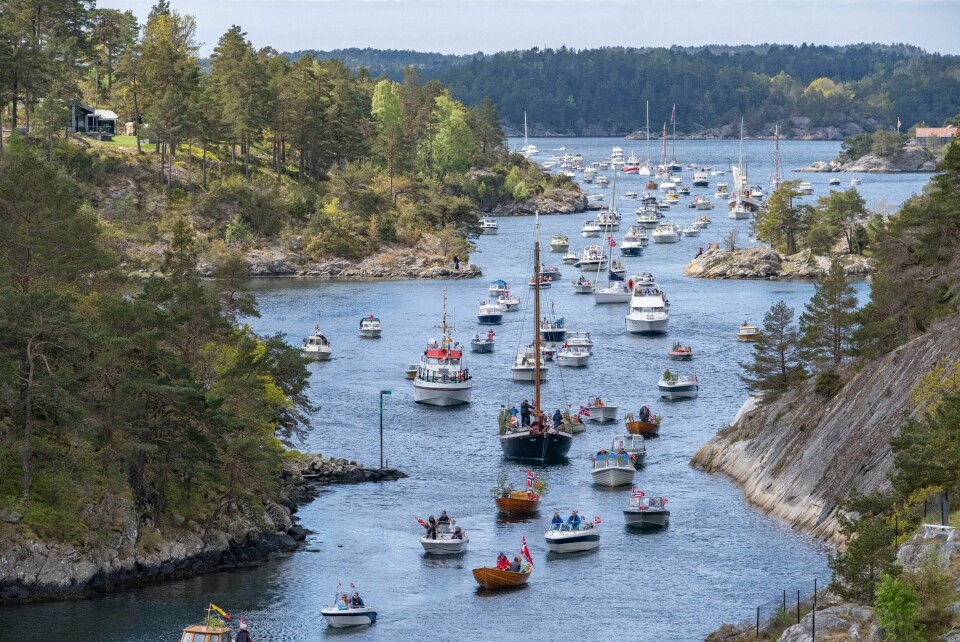 Båtene kjørte inn i den såkalte Blindleia utenfor Lillesand.