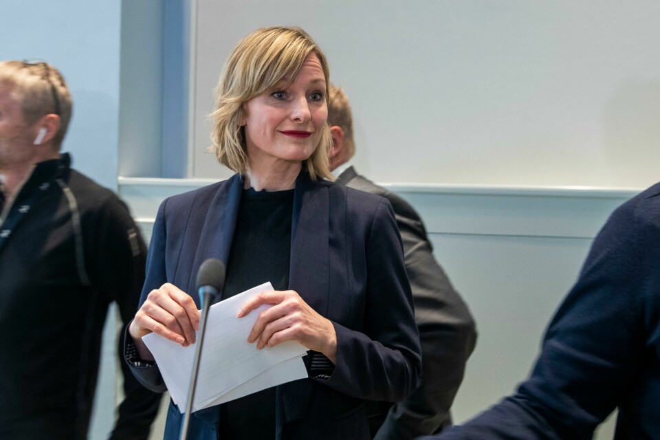 Inga Marte Thorkildsen er svært bekymret for lærerne i Oslo. Oslo 20200311. Oppvekst- og kunnskapsbyråd Inga Marte Thorkildsen orienterer om håndtering av koronaviruset og presentere nye tiltak knyttet til koronasmitte i Oslo.Foto: Terje Pedersen / NTB scanpix