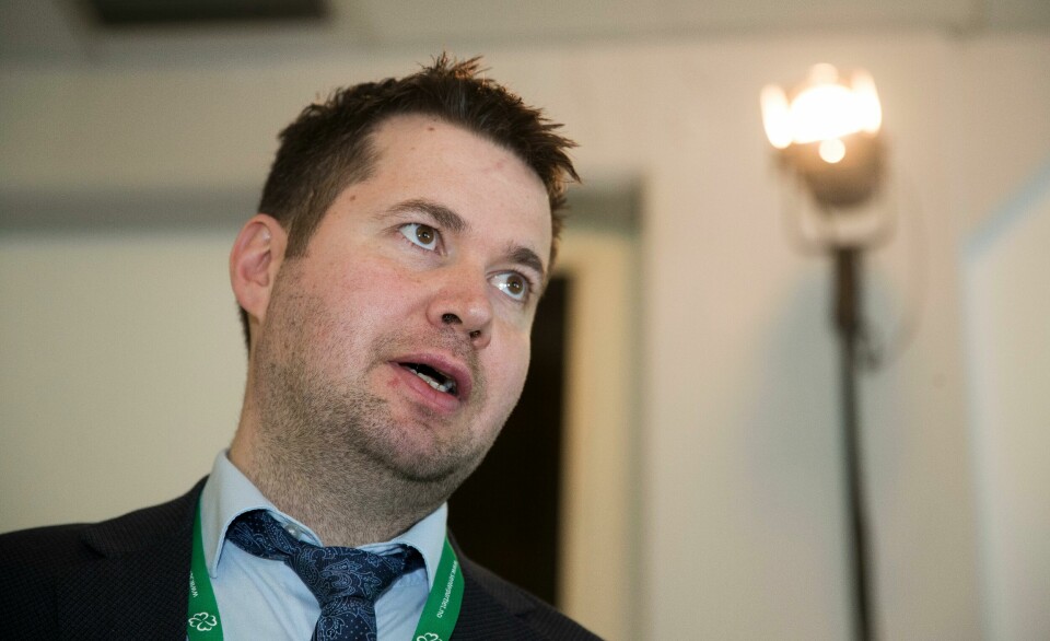 Hamar 20190322.Senterpartiet (SP) og Geir Pollestad på landsmøtet på Hamar.Foto: Terje Pedersen / NTB scanpix Hamar 20190322.
Senterpartiet (SP) og Geir Pollestad på landsmøtet på Hamar.
Foto: Terje Pedersen / NTB scanpix