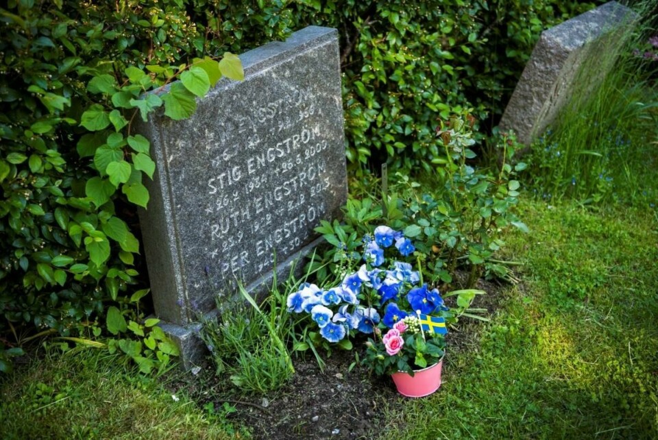 Graven til Stig Engström grav i Stockholm, Sverige.