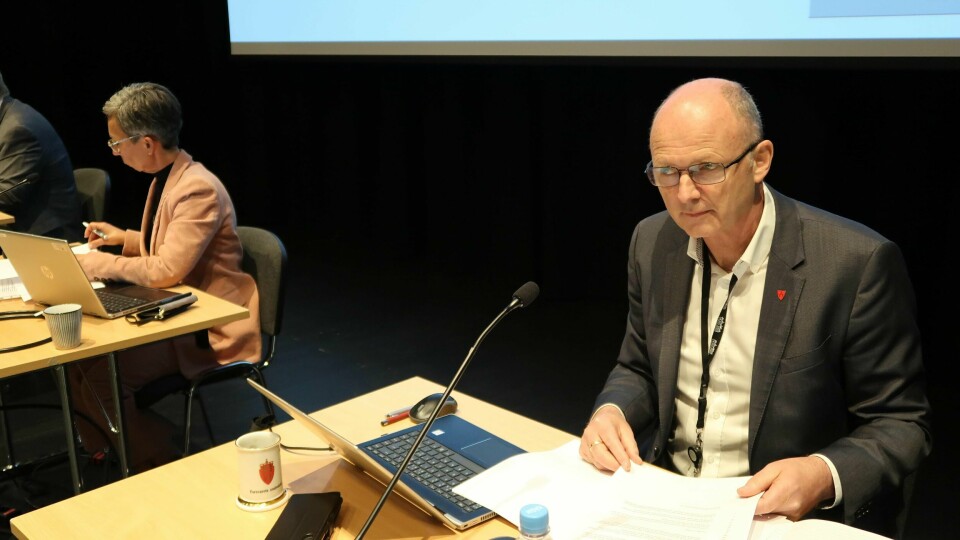 Tor Petter Ekroll, her fra et møte i kommunestyret.