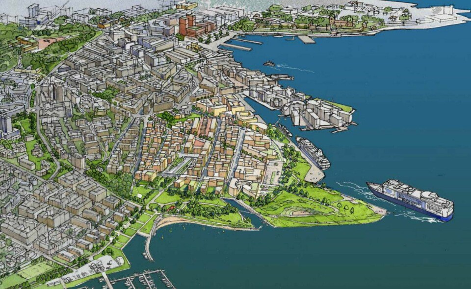 Slik kan Fjordbyparken bli om folkets alternative byplan blir tatt til følge.