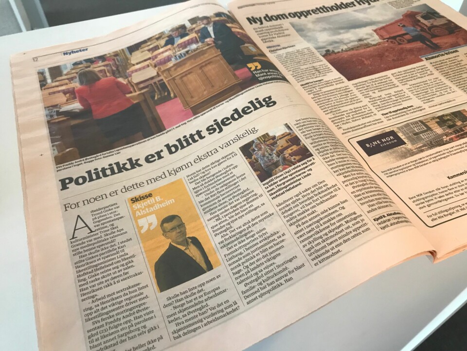Kjetil B. Alstadheim i DN torsdag 3. mai. Kjetil B. Alstadheim i DN torsdag 3. mai.