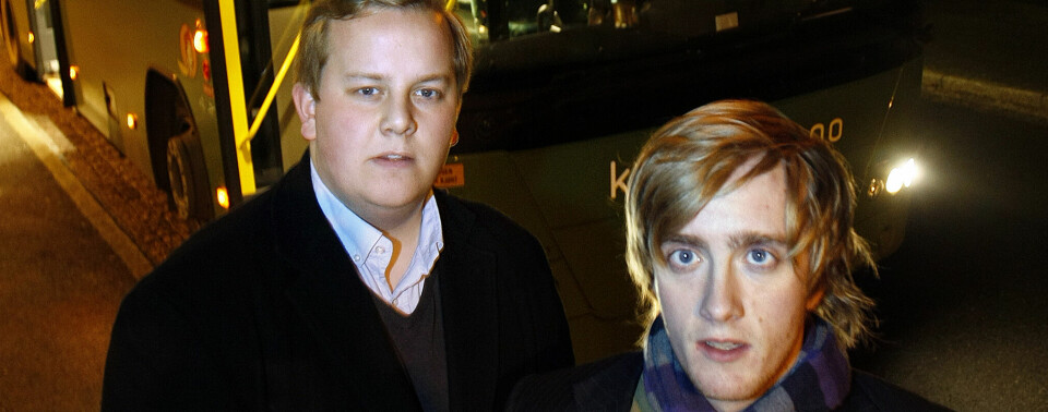 Eirik Faret Sakariassen (til venstre), nestleder i Studentorganisasjonen StOr, og Morten Rønne, leder i StOr, ser fram til å møte Ellen Solheim (KrF). De håper på mer penger til UiS-bussene. Eirik Faret Sakariassen (til venstre), nestleder i Studentorganisasjonen StOr, og Morten Rønne, leder i StOr, ser fram til å møte Ellen Solheim (KrF). De håper på mer penger til UiS-bussene.