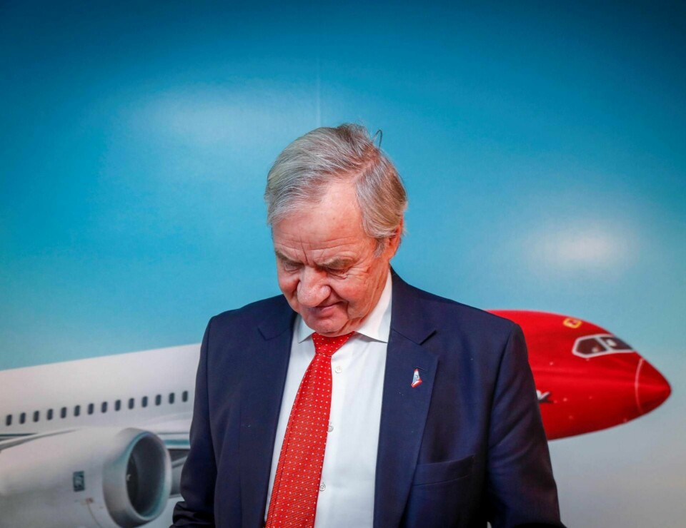 Bjørn Kjos tapte i fjor nesten 11 millioner kroner hver eneste dag med sitt Norwegian. FOTO: HEIKO JUNGE/NTB SCANPIX