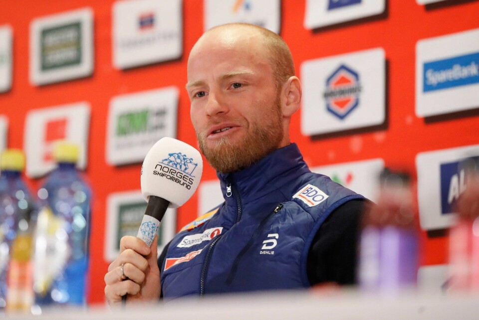 Leutasch, Østerrike 20190222.Martin Johnsrud Sundby under pressetreffet med skiathlonlaget i ski-VM i Seefeld.Foto: Fredrik Hagen / NTB scanpix