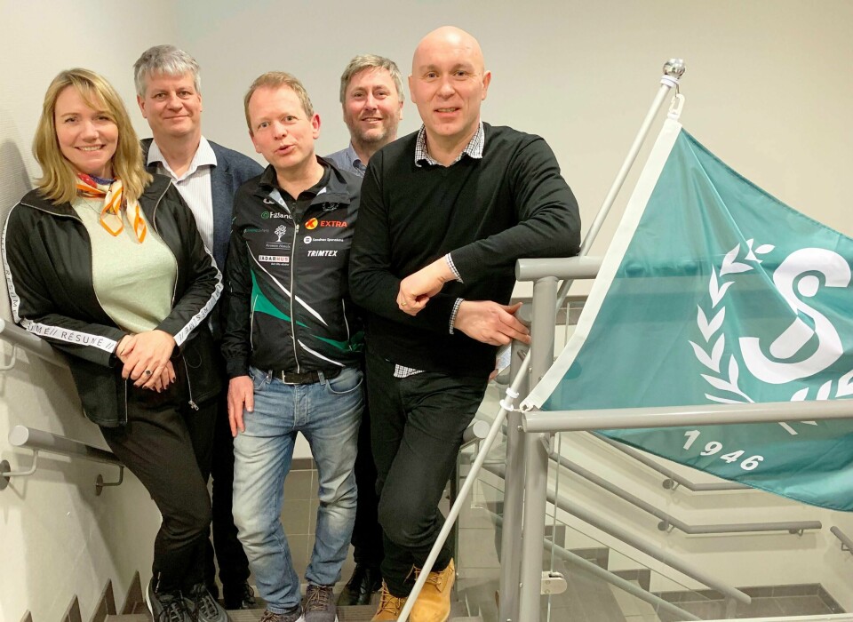 Leder Kenny Rettore (t.h) sammen med resten av hovedstyret for 2019 i Sandnes Idrettslag. Foto: Sandnes IL