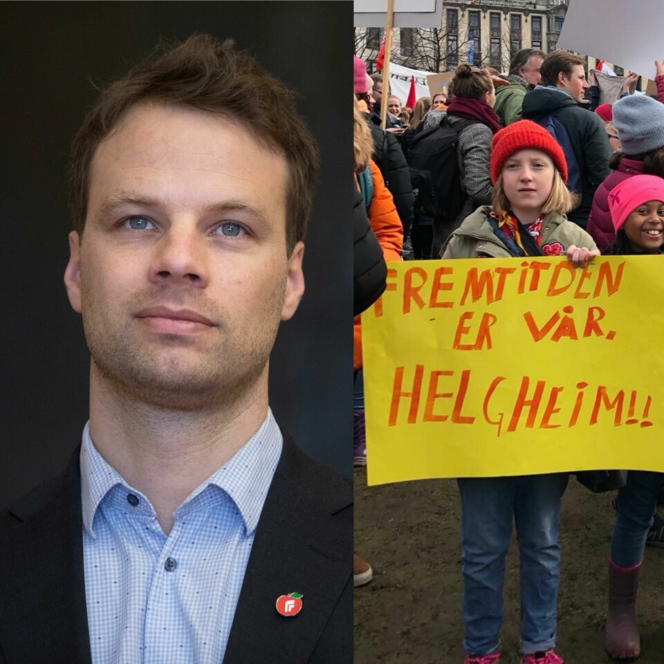 Elever på omvisning på Stortinget fikk gyldig fravær - i motsetning til demonstrantene utenfor ###