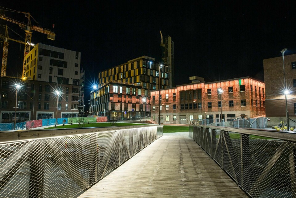 Moss er i kraftig utvikling og vi ser konturene av en urban og moderne by, mener ordfører Hanne Tollerud. Her fra Verket.