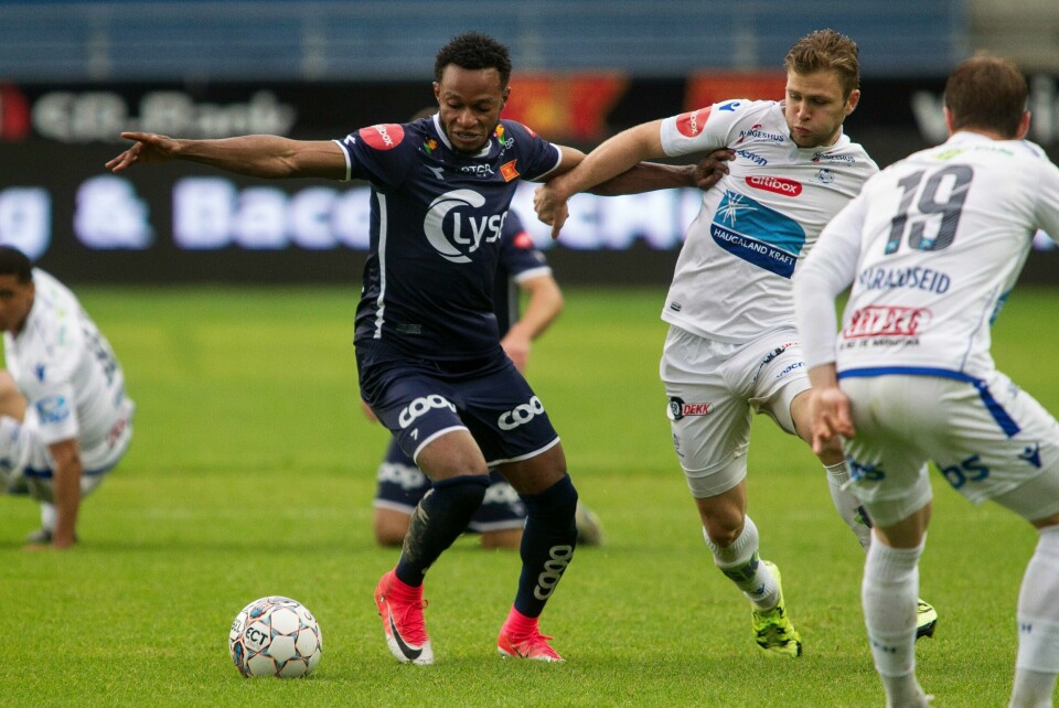 Samuel Adegbenro er en ettertraket mann, og mye tyder på at hans dager i Viking-drakt er over. Foto: Carina Johansen / NTB scanpix
