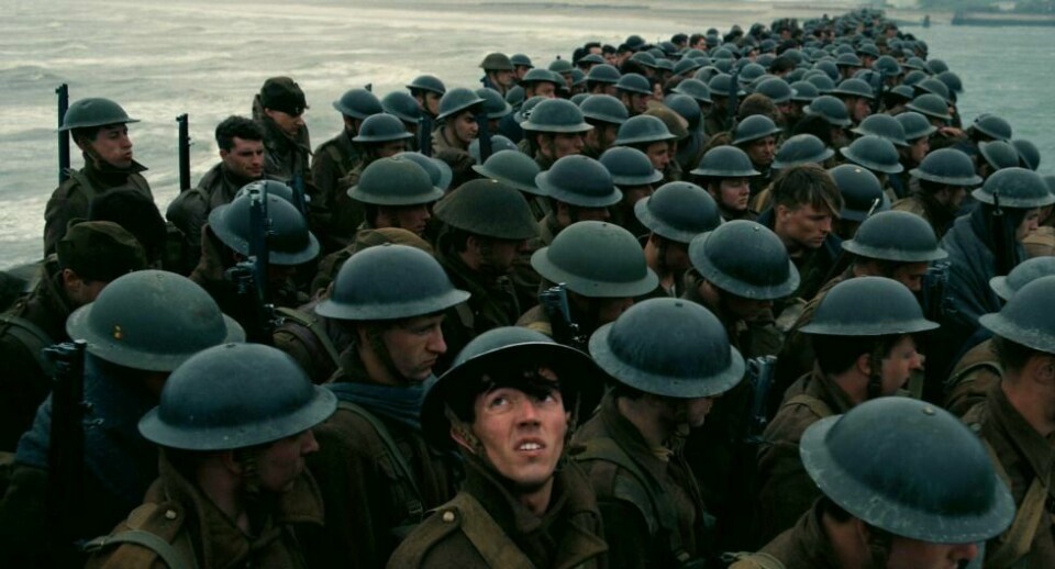 «Dunkirk» har premiere til uka. «Linjene fra 1940 trekkes like inn i vår egen tid. Det er en av de beste krigsfilmene som er laget. Hvis det er en krigsfilm», skriver vår kommentator. FOTO: F NORGE