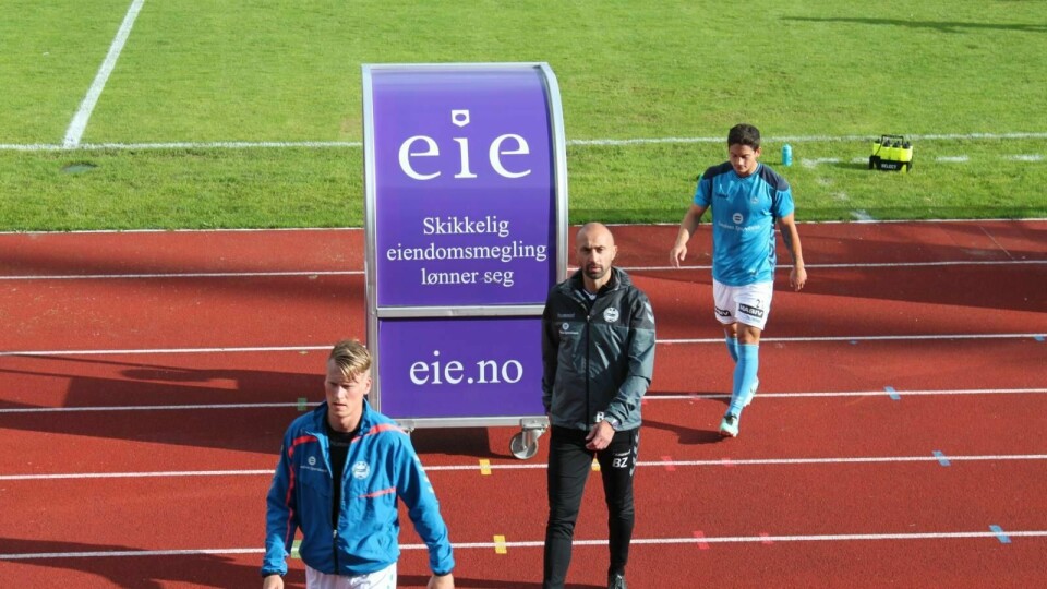 Kent Håvard Eriksen scoret to mål i dagens kamp mot Florø, det ene etter en retur på et straffespark som Kjell Rune Sellin bommet på. Foto: Vebjørn Olsen