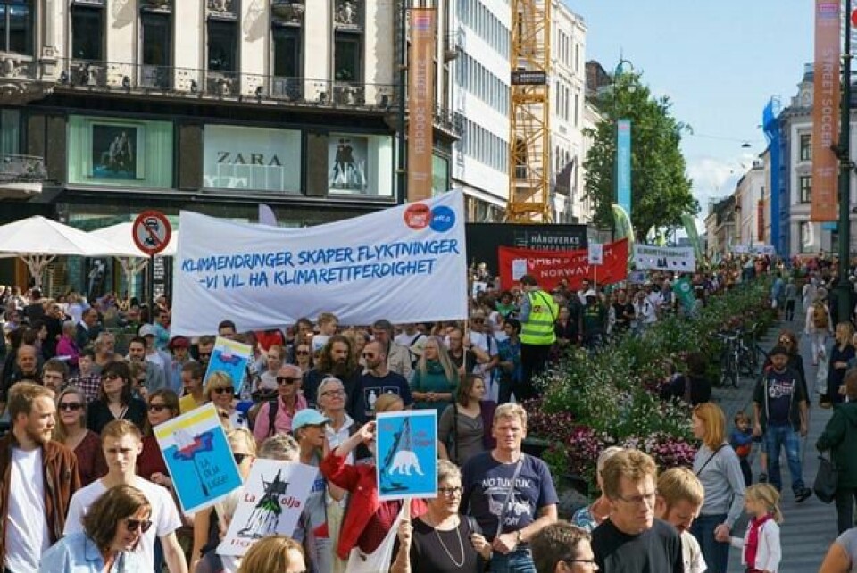 Lørdag møte tusenvis opp til klimamarsjen i Oslo. FOTO: MDG