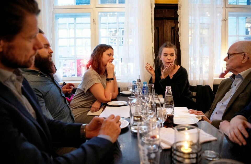 F.v.: Kjetil Staalesen, Magnus Forsberg, Bente Rognan Gravklev, Selma Moren og Arne Strand. Foto: Mimsy Møller
