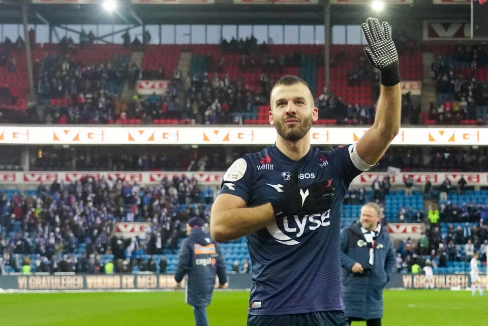 Oslo 20191208. Vikings Zlatko Tripic jubler for seier under cupfinalen i fotball for herrer mellom Haugesund og Viking på Ullevaal stadion søndag.Foto: Fredrik Hagen / NTB scanpix