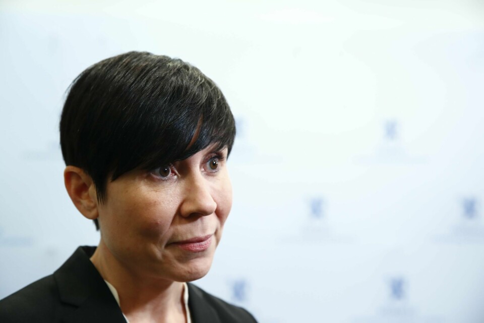 Oslo 20200108. Utenriksminister Ine Eriksen Søreide uttaler seg om situasjonen i Iran.Foto: Terje Pedersen / NTB scanpix