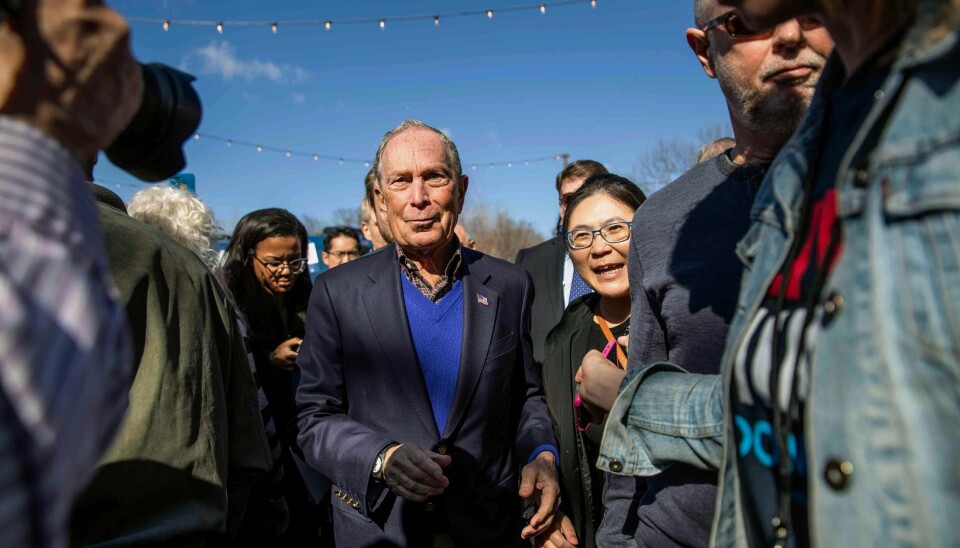 Demokratenes presidentkandidat Michael Bloomberg kom seint på banen, men kompenserer med å pøse inn enorme pengesummer i valgkampen og prioritere de mest folkerike delstatene. Her fra valgkamp i Texas 11. januar. Foto: Lola Gomez/Ntb scanpix