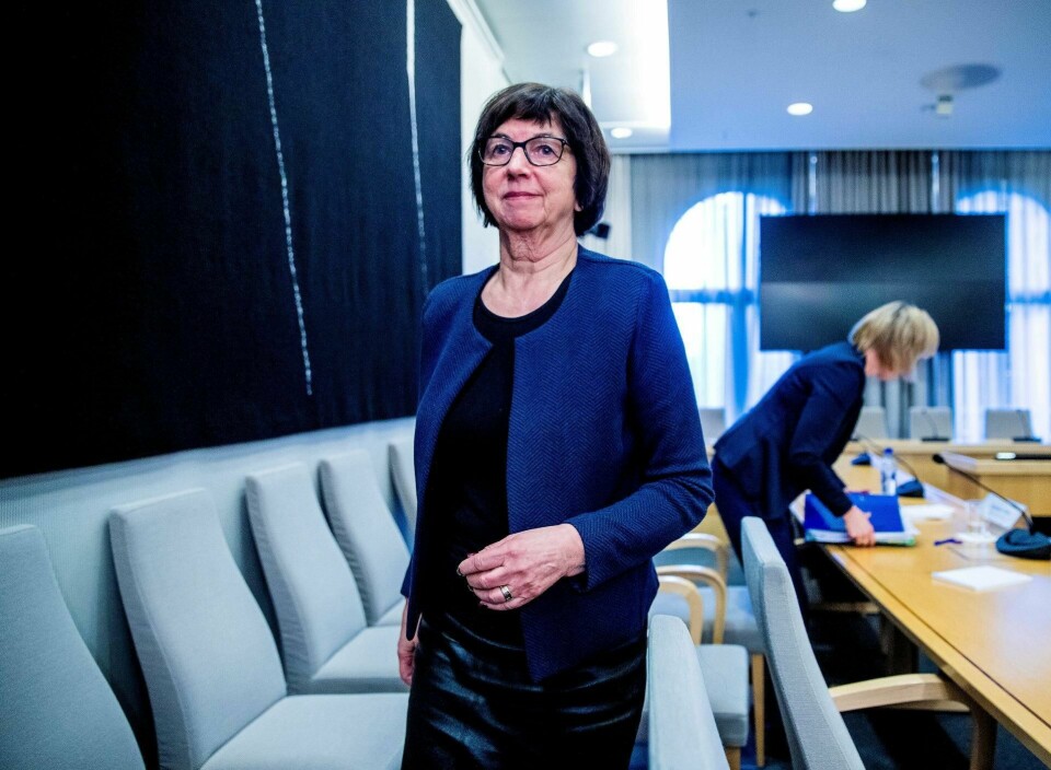 Arbeids- og velferdsdirektør Sigrun Vågeng fikk kjørt seg i kontrollkomiteens høring om Nav-skandalen.Foto: Stian Lysberg Solum/NTB scanpix