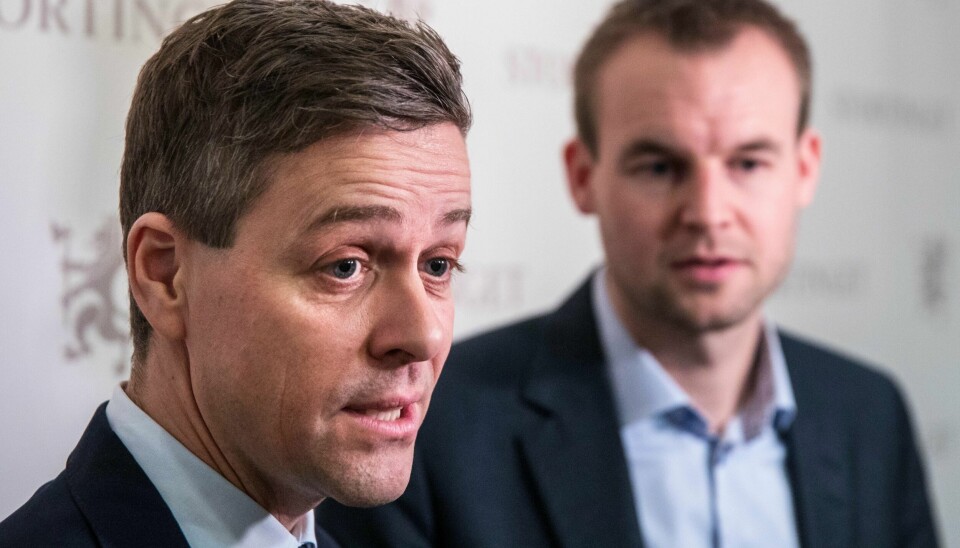 KrF-leder Kjell Ingolf Ropstad (t.h.) skal ha krevd lojalitet fra Knut Arild Hareide for at han skulle få bli statsråd. Foto: Ole Berg-Rusten / NTB scanpix