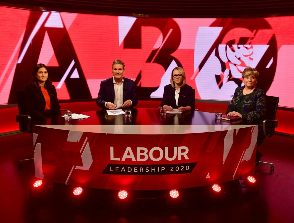 Britain's opposition Labour Party leadership contenders,Emily Thornberry, Keir Starmer, Lisa Nandy and Rebecca Long-Bailey, are seen before the televised Labour leadership debate on BBC Newsnight in London, Britain February 12, 2020. Jeff Overs/BBC/Handout via REUTERS ATTENTION EDITORS - THIS IMAGE HAS BEEN SUPPLIED BY A THIRD PARTY. NO RESALES. NO ARCHIVES. NOT FOR USE MORE THAN 21 DAYS AFTER ISSUE. Britain's opposition Labour Party leadership contenders,Emily Thornberry, Keir Starmer, Lisa Nandy and Rebecca Long-Bailey, are seen before the televised Labour leadership debate on BBC Newsnight in London, Britain February 12, 2020. Jeff Overs/BBC/Handout via REUTERS ATTENTION EDITORS - THIS IMAGE HAS BEEN SUPPLIED BY A THIRD PARTY. NO RESALES. NO ARCHIVES. NOT FOR USE MORE THAN 21 DAYS AFTER ISSUE.