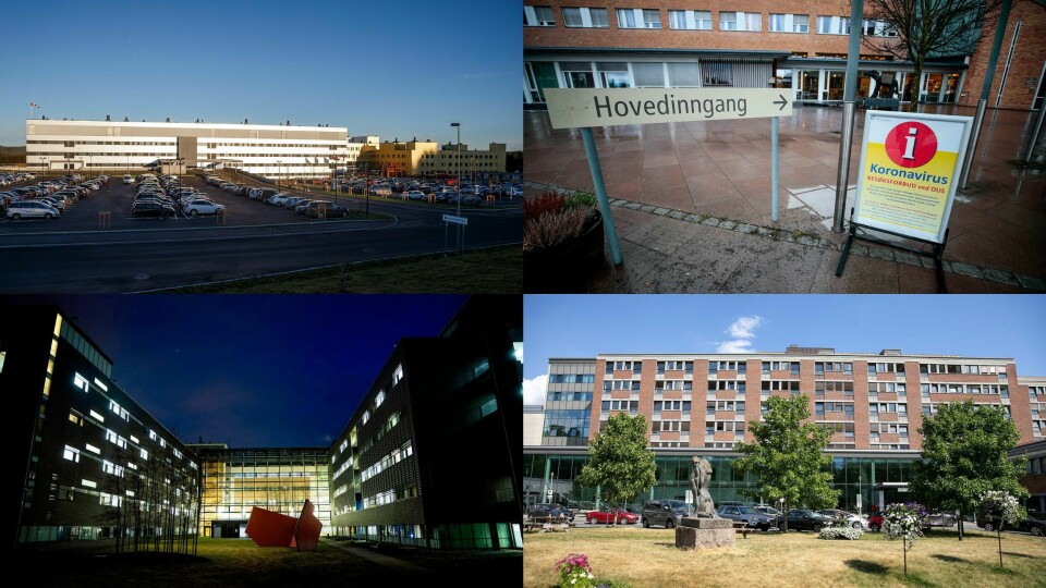 Sykehuset Østfold Kalnes, Bærum sykehus, Akershus universitetssykehus og Oslo universitetssykehus har alle opplevd dødsfall knyttet til covid-19.