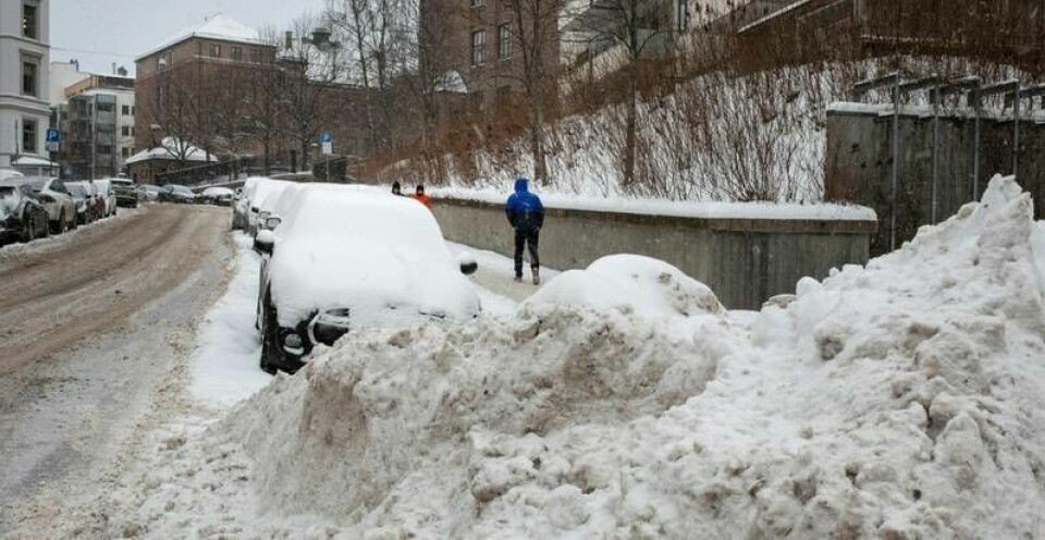 På tide å brøyte igjen Snø