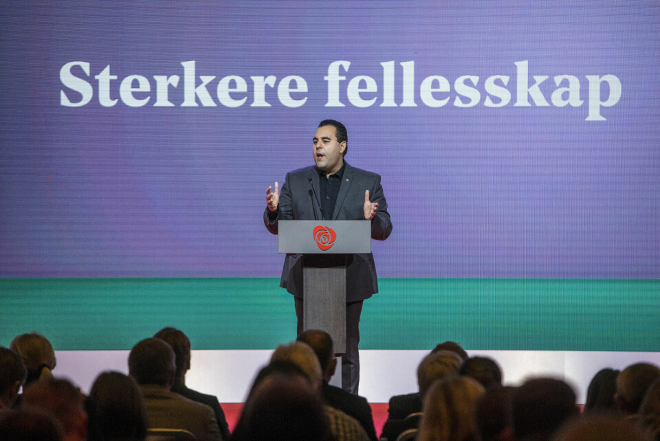 Arbeiderpartiets Masud Gharahkhani, her fra landsmøtet i 2019. Foto: Ole Berg-Rusten / NTB Arbeiderpartiets Masud Gharahkhani her fra landsmøte i 2019.