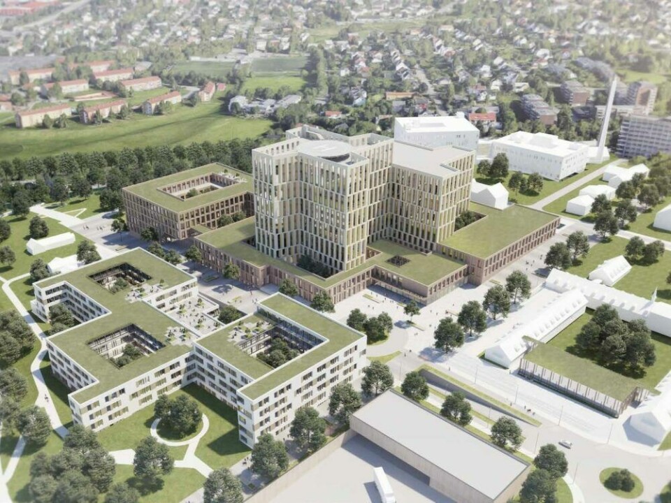 Slik kan nye Aker sykehus ende opp med å se ut. Plan og bygningsetaten har gitt et ja med forbehold til planene. Slik kan nye Aker sykehus ende opp med å se ut. Plan og bygningsetaten har gitt et ja med forbehold til planene.