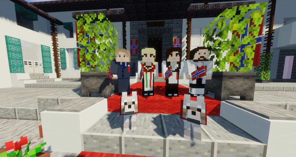 Kronprinsfamilien skal stå ved en kopi av Skaugum i Minecraft. Kronprinsfamilien skal stå ved en kopi av Skaugum i Minecraft.