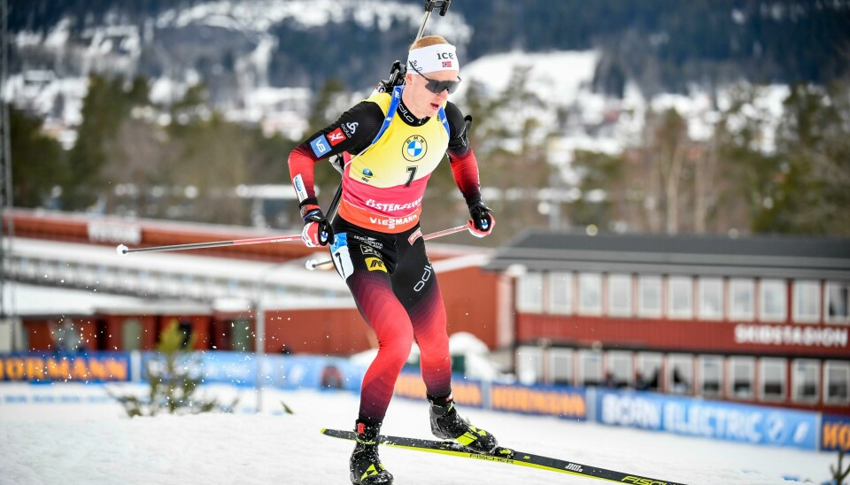 Norges Skiskytterforbund ønsker å oppheve høydehusforbudet. Johannes Thingnes Bø er glad for det. Foto: Anders Wiklund, TT / NTB Norges Skiskytterforbund ønsker å oppheve høydehusforbudet. Johannes Thingnes Bø er glad for det. Foto: Anders Wiklund, TT / NTB