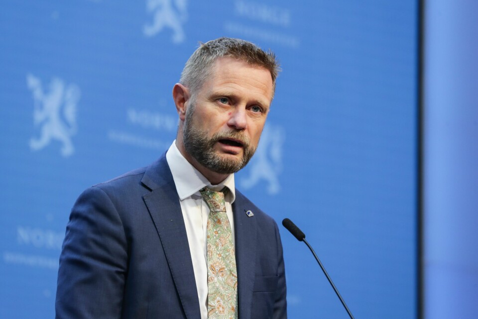 Helse- og omsorgsminister Bent Høie (H) under pressekonferanse om Janssen-vaksinen onsdag. Helse- og omsorgsminister Bent Høie (H) under pressekonferanse om Janssen-vaksinen onsdag.Foto: Berit Roald / NTB