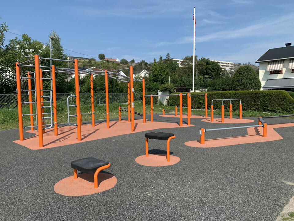 I Bydalen kan du både trene, leke og etterpå rusle bort til Flora og ta deg en is til belønning. Treningspark i Bydalen, Fredrikstad.