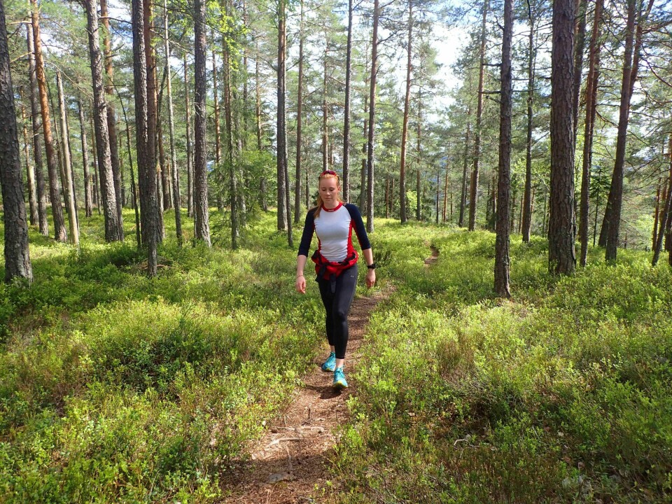 På tur opp Helgesenløypa i Landfallåsen. På tur opp Helgesenløypa i Landfallåsen. 27.05.21.-249