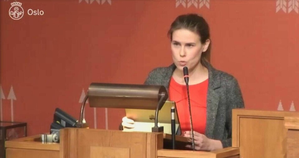 Sirin Hellvin Stav fra Oslo MDG overtar etter Lan Marie Berg, ifølge VG. Her leser Stav dikt om kommunebudsjettet. Sirin Hellvin Stav fra Oslo MDG leser dikt om kommunebudsjettet.