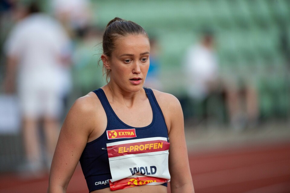 Nora Wold fra Fredrikstad, her under en tidligere konkurranse, var på laget som løp 400 meter stafett for Norge under EM i friidrett i München fredag. Nora Wold