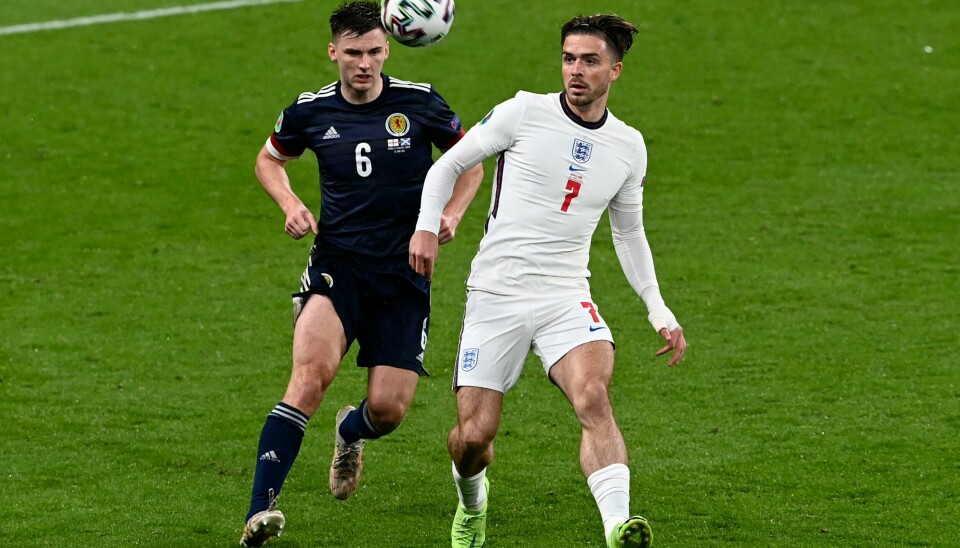 Jack Grealish kom innpå etter pause, men greide ikke å stoppe England fra 0-0 og poengtap mot Skottland i EM. Over en halv million nordmenn fulgte kampen på TV 2. Jack Grealish kom innpå etter pause, men greide ikke å stoppe England fra 0-0 og poengtap mot Skottland i EM. Over en halv million nordmenn fulgte kampen på TV 2. Foto: Facundo Arrizabalaga / AP / NTB
