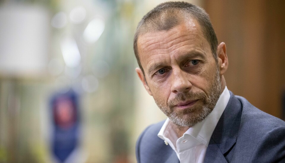 Uefa-president Aleksander Ceferin fjerner bortemålsregelen. Uefa-president Aleksander Ceferin kaller årets EM spesielt. Foto: Manu Fernandez / AP / NTB