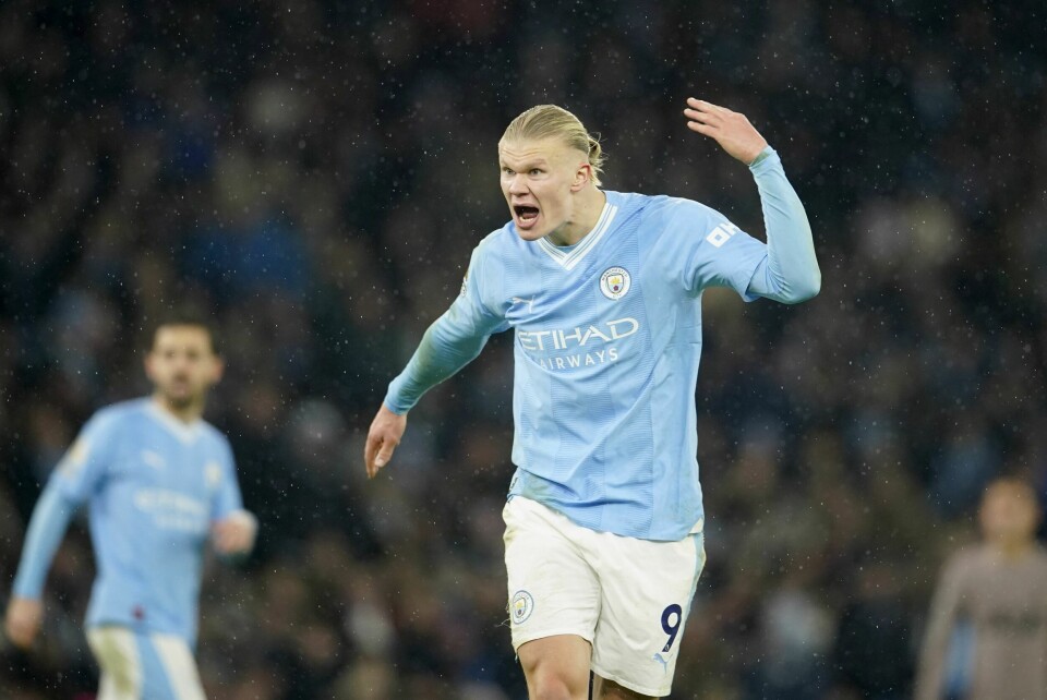 Erling Braut Haaland er kåret til årets idrettsutøver i verden av BBC. Erling Braut Haaland spiller ikke Manchester Citys kamp mot Røde Stjerne i mesterligaen. Foto: Dave Thompson / AP / NTB