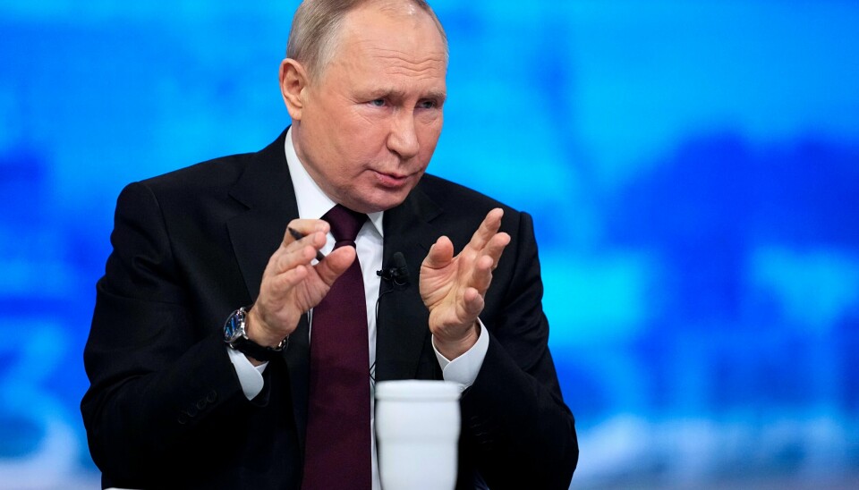 Vladimir Putin og Russland gikk til fullskala invasjon av naboen Ukraina i februar 2022. Russlands president Vladimir Putin holdt torsdag sin årlige pressekonferanse. Foto: Aleksandr Zemliantsjenko / Pool via AP / NTB