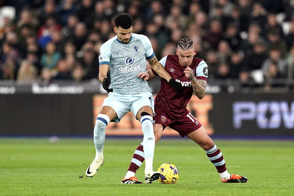 Kalvin Phillips forærte Dominic Solanke et mål i torsdagens oppgjør Kalvin Phillips forærte Dominic Solanke et mål i torsdagens oppgjør. Foto: Adam Davy / PA via AP / NTB