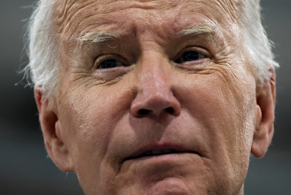 President Joe Bidens alder er et tema i valgkampen. U.S. President Joe Biden visits Allentown Fire Training Academy, in Allentown, Pennsylvania, U.S., January 12, 2024. REUTERS/Leah Millis