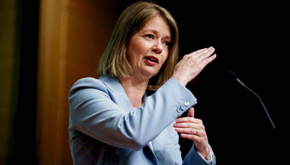 Sentralbanksjef Ida Wolden Bache under et tidligere rentemøte. Sentralbanksjef Ida Wolden Bache og Noregs Bank hevar styrtingsrenta med 0,25 prosentpoeng. Arkivfoto: Stian Lysberg Solum / NTB/ NPK