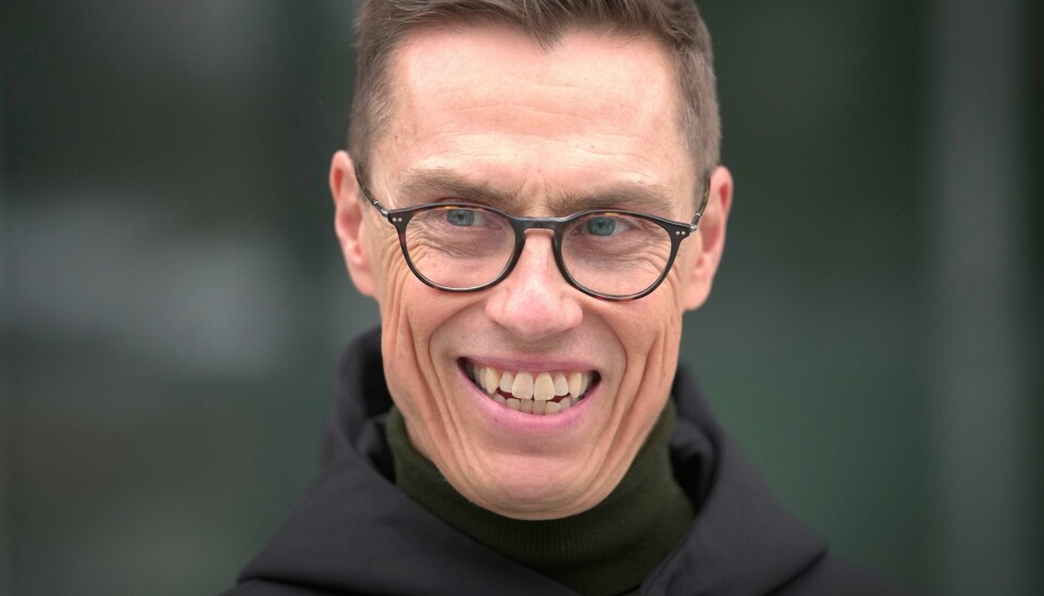 Presidentkandidat Alexander Stubb søndag. Presidentkandidat Alexander Stubb søndag.