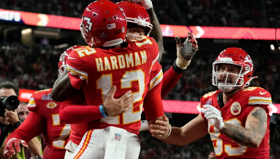 Kansas Chiefs' wide receiver Mecole Hardman jr. feirer etter sin kampavgjørende touchdown mot San Francisco 49ers i Superbowl. Årets utgave var den mest sette noensinne, ifølge CBS. Kansas Chiefs' wide receiver Mecole Hardman jr. feirer etter sin kampavgjørende touchdown mot San Francisco 49ers i Superbowl. Årets utgave var den mest sette noensinne, ifølge CBS. Foto: George Walker IV / AP / NTB